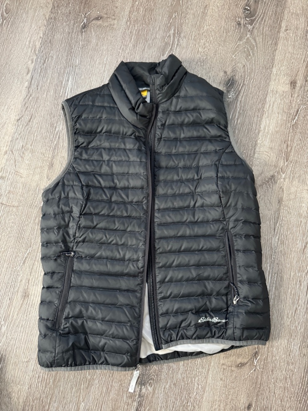 Eddie Bauer Black Quilted Packable Puffer Vest